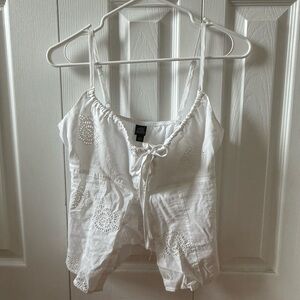 Wild Fable White Eyelet Lace Top